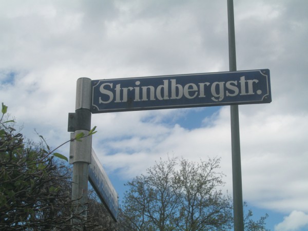 Strindbergstraße Schild